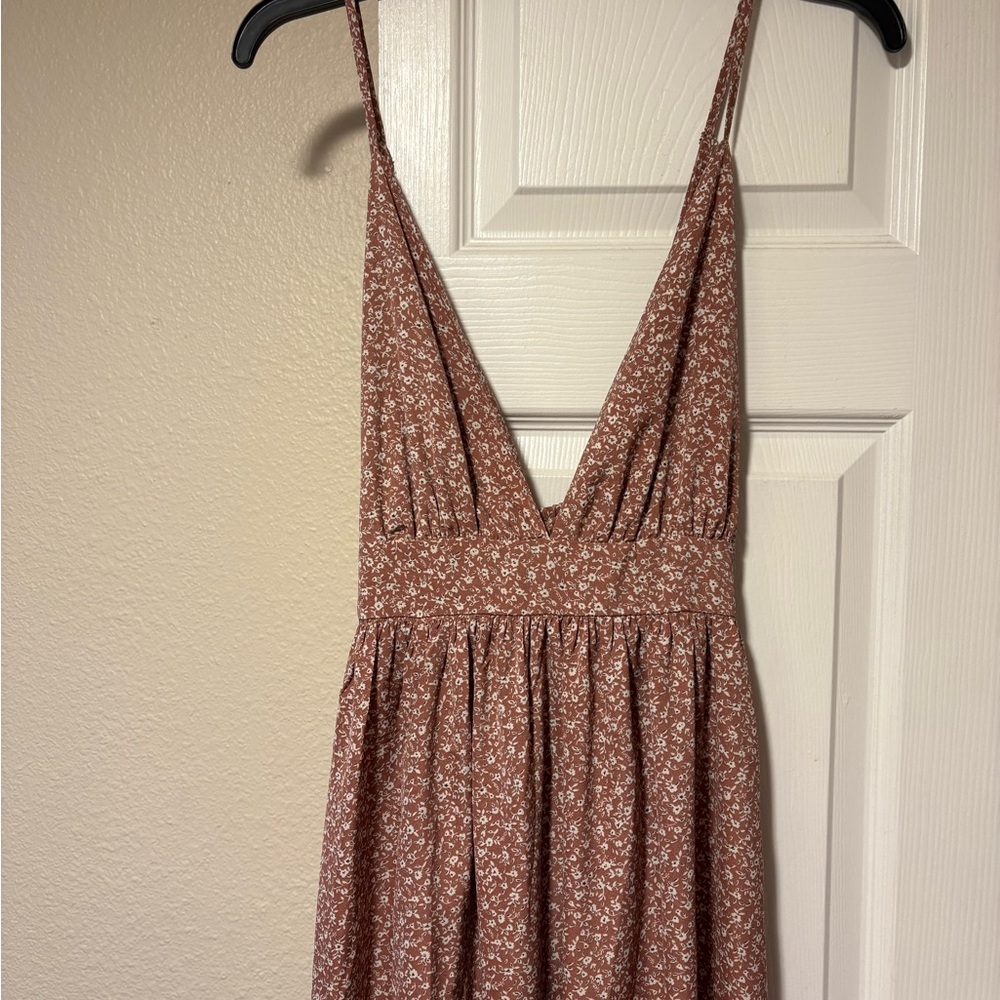 Blush Bj mauve floral maxi dress size L - Picture 2 of 15